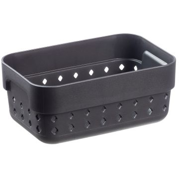 Photo Corbeille de Rangement - 78 x 118 x 50 mm - Noir PLAST TEAM Seoul Organizer S