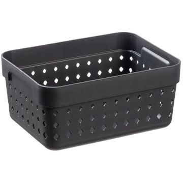 Photo Corbeille de Rangement - 118 x 158 x 73 mm - Noir PLAST TEAM Seoul Organizer L
