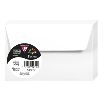 Photo Enveloppes - 90 x 140 mm - Blanc POLLEN 