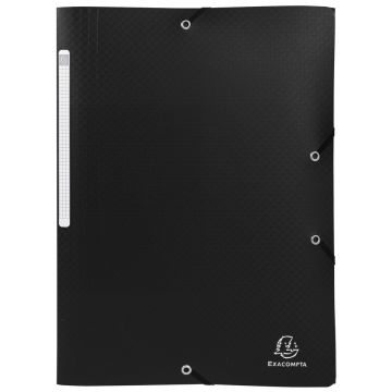 Photo Chemise à élastiques 3 rabats en PP - Noir EXACOMPTA Opak Image