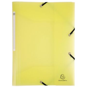 Photo Chemise A4 à élastiques en PP - Jaune EXACOMPTA Chromaline Pastel