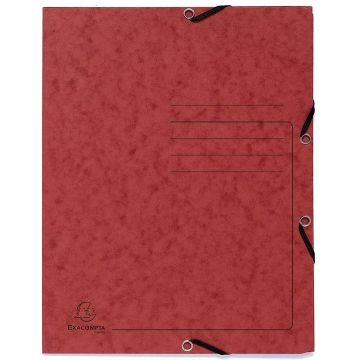 Photo Chemise imprimée à élastiques - 3 rabats - Rouge EXACOMPTA