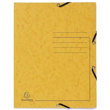 Photo Chemise imprimée à élastiques - 3 rabats - Jaune EXACOMPTA