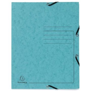 Photo Chemise imprimée à élastiques - 3 rabats - Turquoise EXACOMPTA