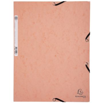 Photo Chemise à élastiques 3 rabats Carte lustrée 400g - Corail EXACOMPTA Image