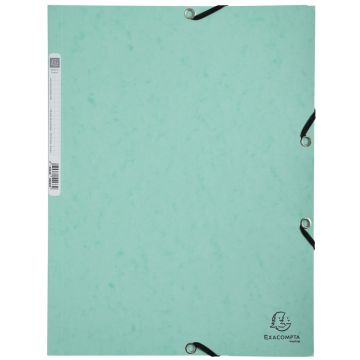 Photo Chemise à élastiques 3 rabats Carte lustrée 400g - Vert Pastel EXACOMPTA Image