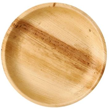 Assiette jetable en feuilles de palme - Diamètre de 230 mm PAP STAR Pure