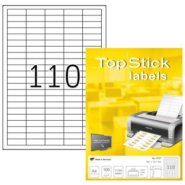 Photo Étiquettes adhésives blanches - 38,1 x 12,7 mm TOP STICK Image