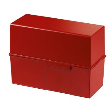 Photo Boite pour fiches en plastique - Format A5 - Rouge : HAN 975-17