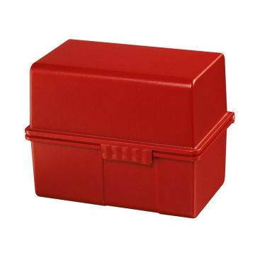 Photo Boite pour fiches en plastique - Format A8 - Rouge : HAN 978-17