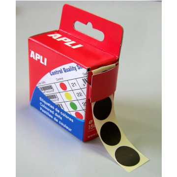 Photo Pastilles adhésives 15 mm - Noir AGIPA 115005 Etiquettes