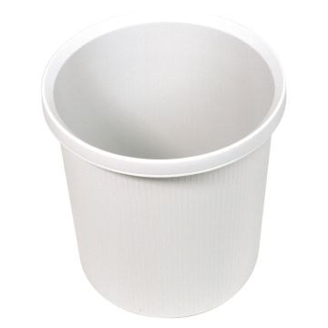 Photo Corbeille à papier lignée - 18 litres - Gris HELIT H6105782