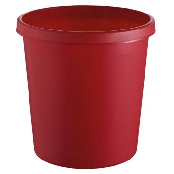 Photo Corbeille à papier à rebord 18 litres - Rouge : HELIT H6105825
