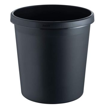 Photo Corbeille à papier 18 litres avec rebord - Noir : HELIT H6105895