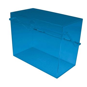 Photo Boite translucide pour Fiches - Format A6 - Bleu : HELIT H6904630