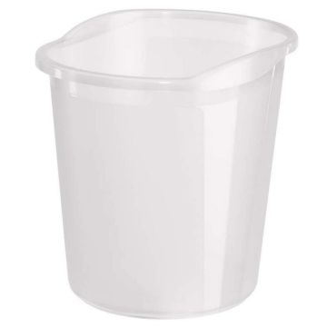 Photo Corbeille à papier 13 litres - Blanc translucide : HELIT H2360210