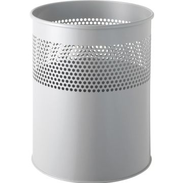 Photo Corbeille à papier en acier 15 litres - Argent : HELIT H2515799