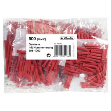 Photo Lot de 500 billets gagnants pour tombola - N° 501 à 1000