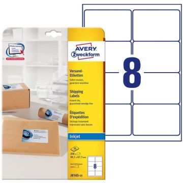 Photo Étiquettes d'expédition - 99,1 x 67,7 mm - Jet d'encre - Blanc AVERY