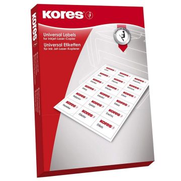 photo Étiquettes adhésives blanches - 105 x 48 mm : KORES L10548