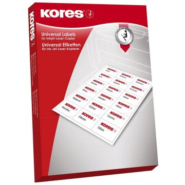 Photo Étiquettes super adhésives - 105 x 48 mm - Blanc KORES