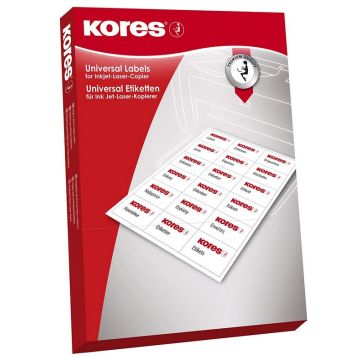 Photo Étiquettes adhésives blanches - 210 x 74 mm : KORES L21074 