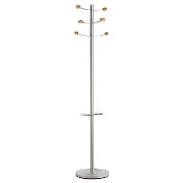 Photo Porte-manteau 6 crochets - Gris/Hêtre clair - BOUQUET : UNILUX 400069048