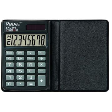 Photo Calculatrice de poche solaire - 8 chiffres REBELL SHC 108