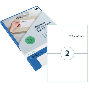 Étiquettes adhésives A5 - 210 x 148 mm RILLPRINT Lot de 200