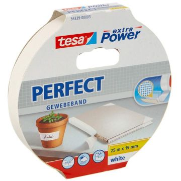 Photo TESA : Ruban adhésif en toile extra Power - fixation blanc 56339