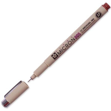Photo Stylo feutre à pointe fine - Marron - 0,2 mm : SAKURA Pigma Micron 005