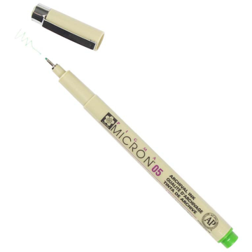Photo Stylo feutre à pointe fine - 0,45 mm - Vert clair : SAKURA Pigma Micron 05
