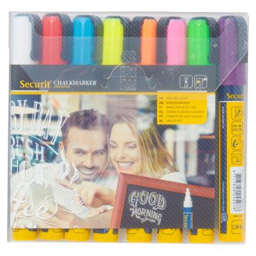 Feutre à craie liquide 2 - 6 mm - Assortiment : SECURIT Lot de 8 Image