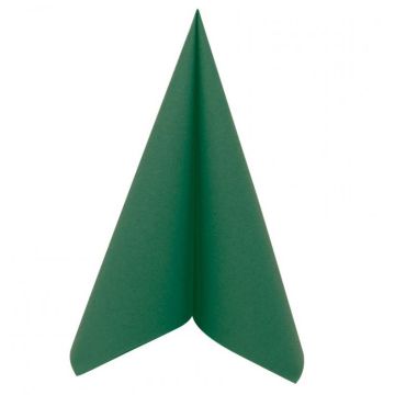 Serviettes de table Cocktail - 200 x 200 mm - Vert Sapin PRO NAPPE Lot de 50 image