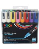 Etui de 16 marqueurs Posca PC 5M - Pointe 1,8 à 2,5 mm UNI-BALL PC5M/16A ASS22