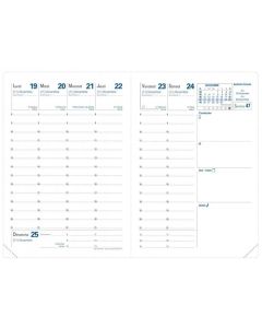 Agenda Semainier de poche 2025 - Randonnée - 90 x 125 mm - Noir QUO VADIS intérieur