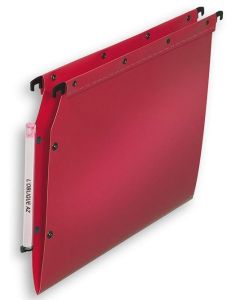 Dossiers suspendus pour armoire - Forme V - Rouge L'OBLIQUE Lot de 10