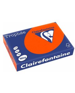 CLAIRALFA Lot de 250 feuilles A4 Trophée - 160 g Rouge Cardinal