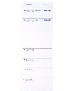 COGIR  11891 : Lot de blocs BRASSERIE Autocopiant Dupli - 260 x 95 mm (Restaurant)