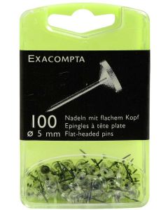 Epingles de Signalisation à tête plate - Cristal EXACOMPTA