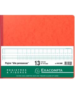 EXACOMPTA 16130E : Registre 13 colonnes sur 1 page - 270 x 320 mm Têtes paresseuses