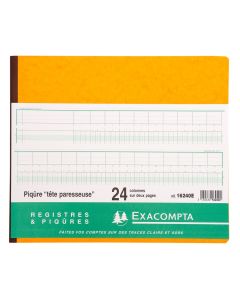 EXACOMPTA  : Registre - 24 colonnes sur 2 pages16240E - 270 x 320 mm (journal comptable) Couverture