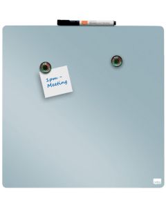 Tableau Mémo Magnétique Carré - Gris - 360 x 360 mm : NOBO image