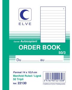 LIGNE TRAVERS : Carnet autocopiant Dupli 22130