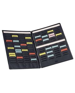 Photo Mini planning portable pour fiches T - Indice 1,5 - Pliable - 4 colonnes : NOBO 3084000