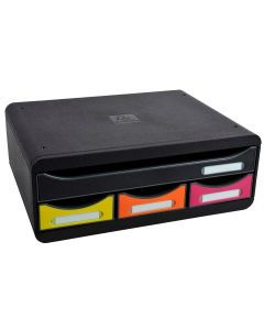 Caisson à 4 tiroirs - Toolbox Mini - Noir/Arlequin EXACOMPTA Iderama Image