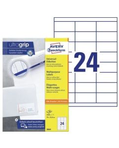 Étiquettes adhésives 70 x 33,8 mm AVERY Ecologique 3464