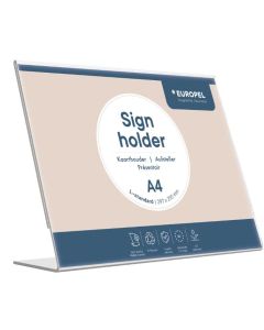 Présentoir de table incliné - Paysage - A4 : EUROPEL image
