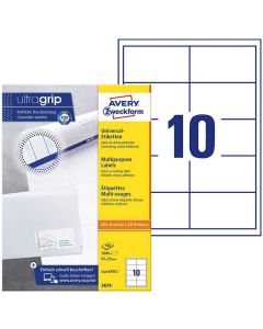 Étiquettes adhésives - 97 x 55 mm : AVERY Ecologique Lot de 1000