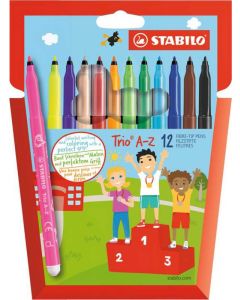 Photo Etui de 12 Feutres - Trio A-Z - Assortiment STABILO